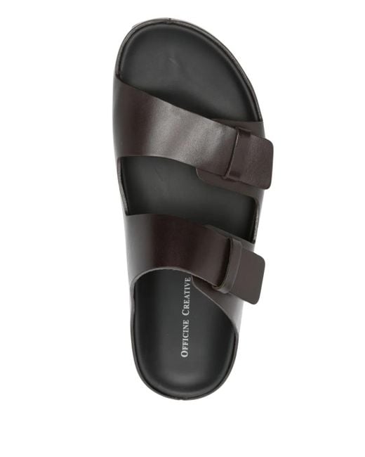 メンズ Officine Creative レザー サンダル Black