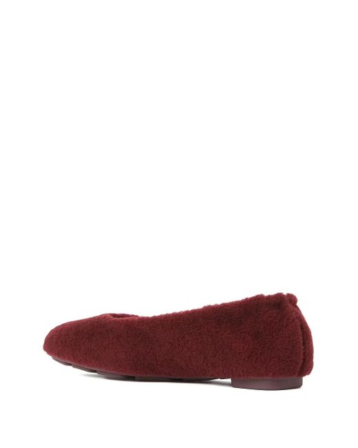 Stuart Weitzman Red Pirouette Super Chill Shearling Flat