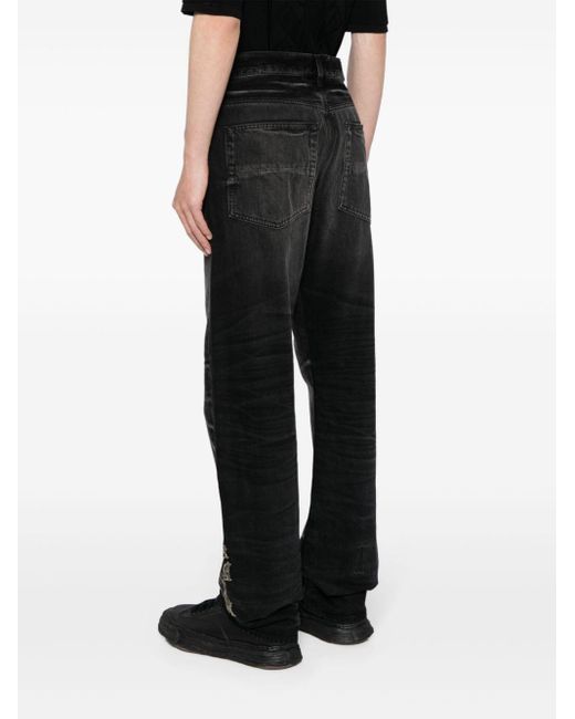 Amiri Gerade Jeans mit barockem Logo in Black für Herren