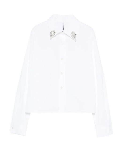 Liviana Conti White Berenica Embellished Shirt