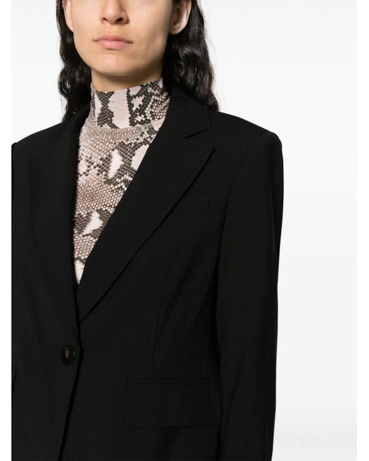Veronica Beard Black Single-Breasted Wool-Blend Blazer