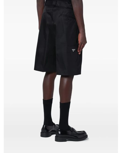 Prada Black Re-Nylon Bermuda Shorts for men