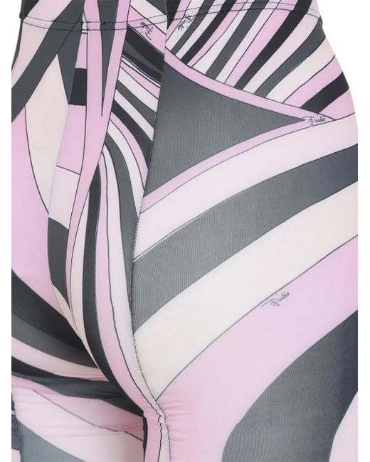 Emilio Pucci Blue Abstract-Print Tights