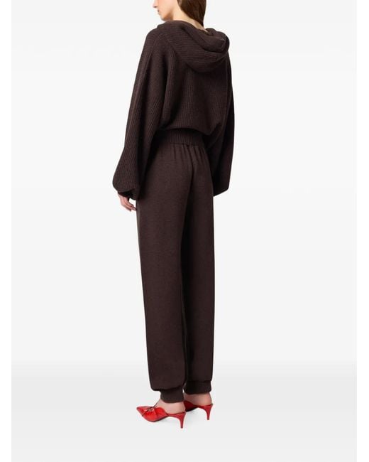 MSGM Purple Logo-Print Track Pants