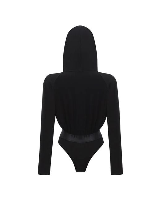 ANNAFOXY Black Allure Noir Hooded Top