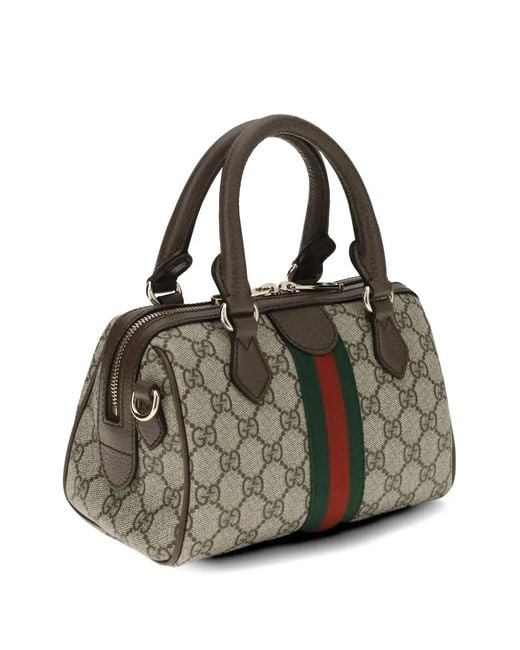 Gucci Black Small Ophidia Gg Boston Tote Bag
