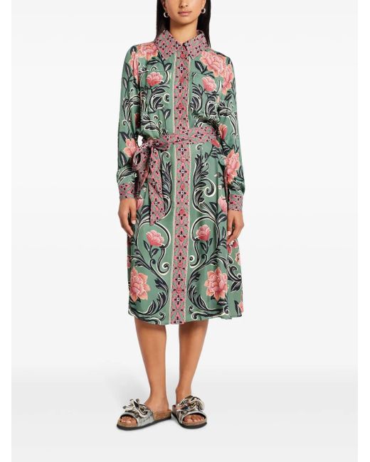 FARM Rio Floral-Print Midi Dress in Green | Lyst