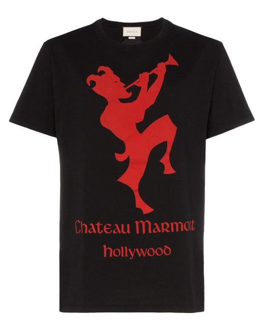 Gucci T-Shirt mit "Chateau Marmont"-Print in Black für Herren
