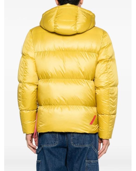 AFTER LABEL Yellow Katalla Quilted Hooded Jacket for men