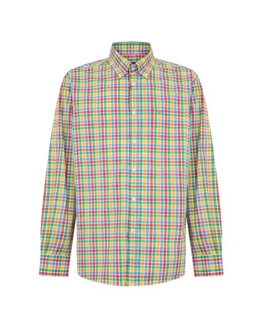Paul & Shark Green Check-Pattern Shirt for men