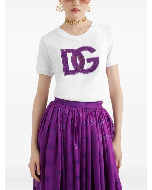Dolce & Gabbana White Lace T-Shirt