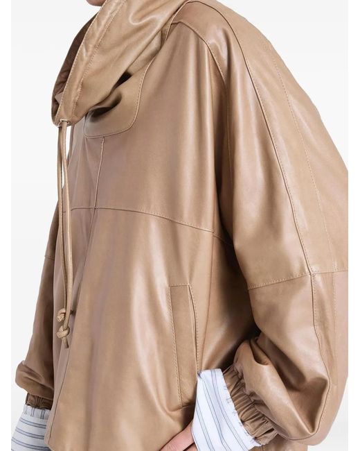 Jersey Con Capucha Y Cordones Twp de color Brown