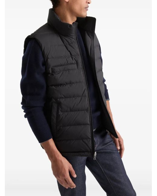 Yves Salomon Black Reversible Gilet for men