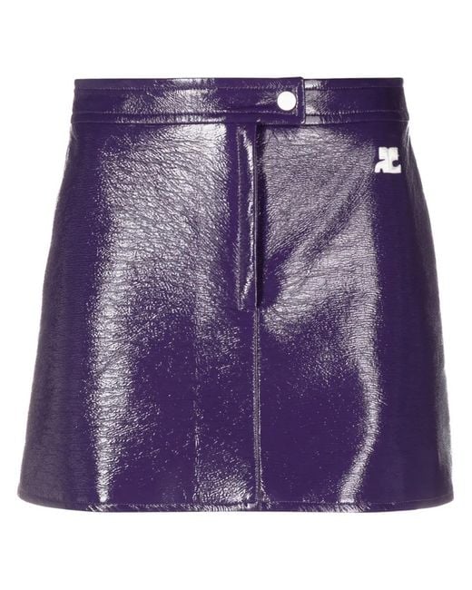Courreges Purple Re-Edition Vinyl Miniskirt