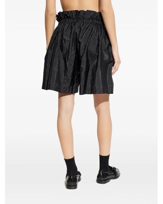 Jil Sander Black Ruffled Shorts