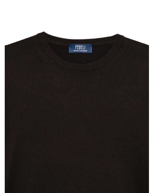 Fedeli Black Cashmere Top for men