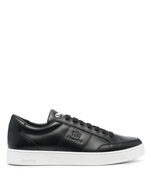 Church's Black Lancing Logo-Debossed Leather Sneakers for men