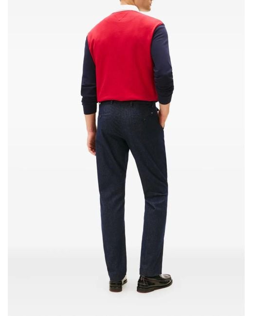 Pantalon Chino Denton À Détail Drapeau Tommy Hilfiger pour homme en coloris Blue