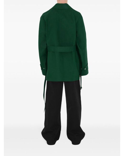 Manteau en coton à simple boutonnage Burberry pour homme en coloris Green