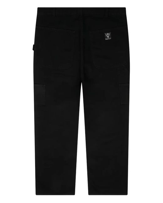 South2 West8 Black Double-Knee Trousers for men