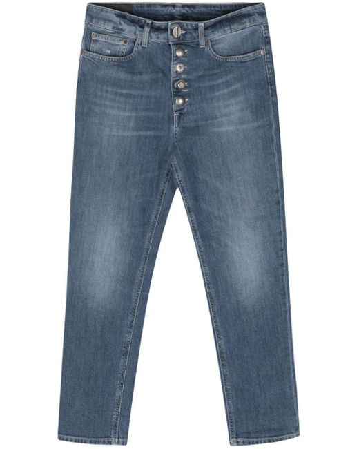Dondup Blue Koons Gioiello Cropped-Jeans