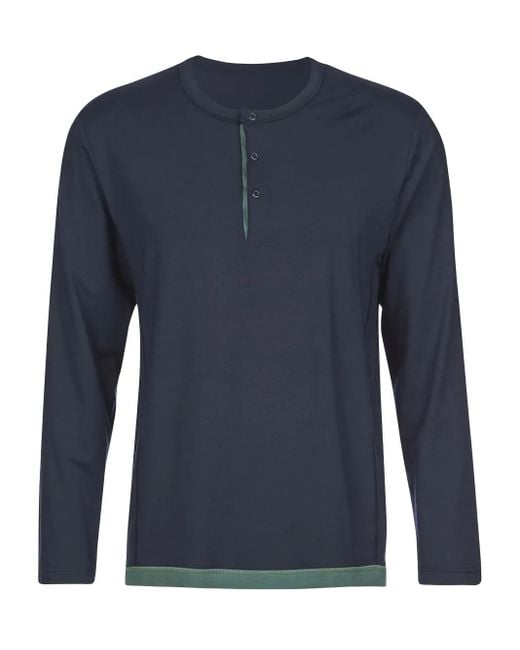Camicia Da Notte Balancing di Calida in Blue da Uomo