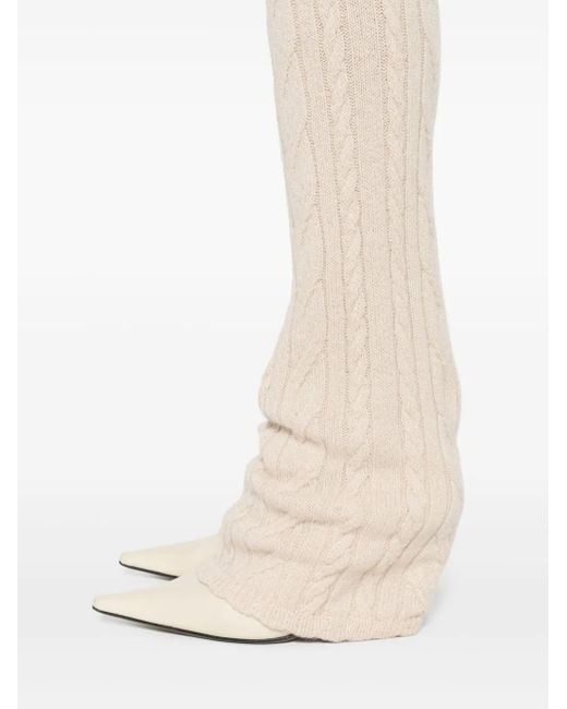 Blumarine Natural Gerade Hose Mit Zopfmuster