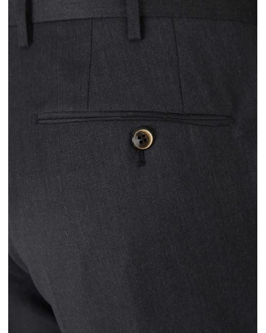 PT Torino Blue Wool Tailored Trousers for men