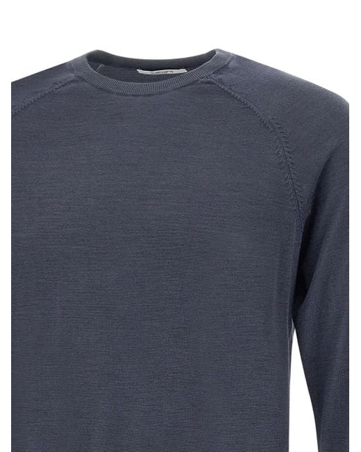 Kangra Blue Crew-Neck Sweater for men