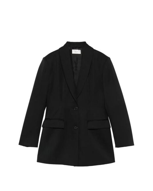 The Row Black Bettina Single-Breasted Blazer