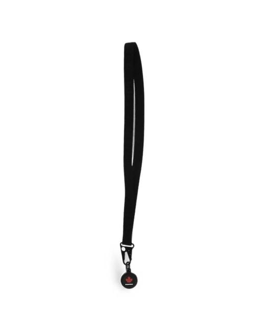 DSquared² Black Logo-Detail Keyring for men