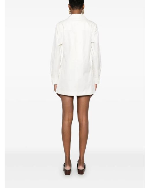 Tom Ford White Crossover-Drawstring Tunic