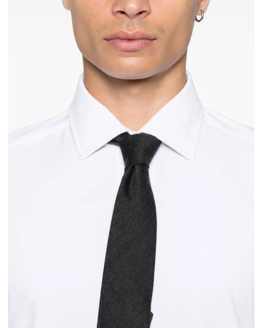 Mazzarelli White Long-Sleeve Shirt for men