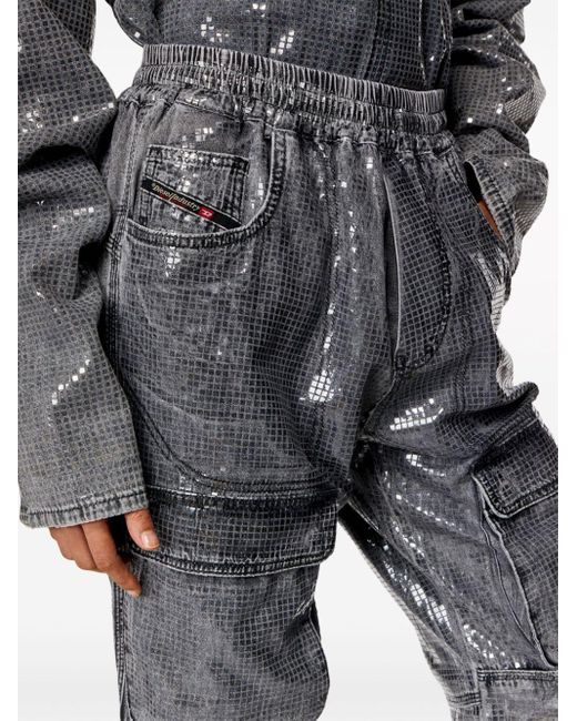 DIESEL Gray D-mirt High-rise Straight-leg Jeans - Women's - Cotton