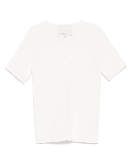 3.1 Phillip Lim White T-Shirt Nervuré