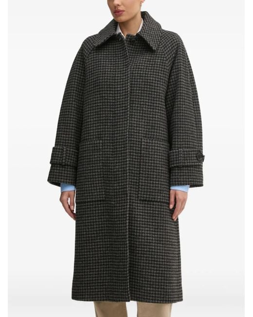 Abrigo Veronica con motivo pied de poule Barbour de color Black