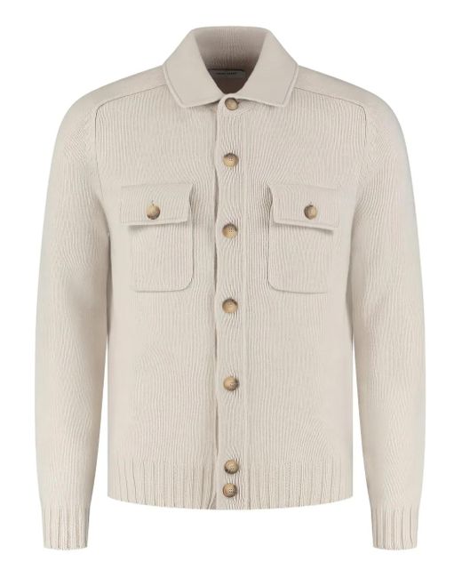 Gran Sasso Natural Buttoned Wool Jacket for men