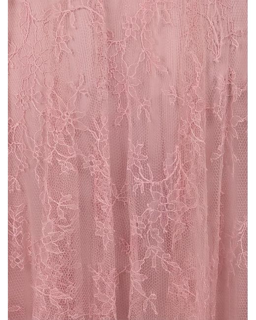 Valentino Garavani Pink Lace Skirt
