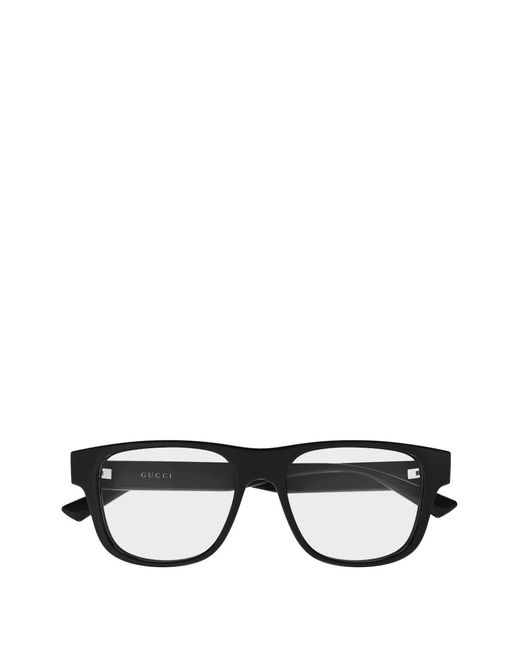 Gucci White Rectangle-Frame Glasses for men