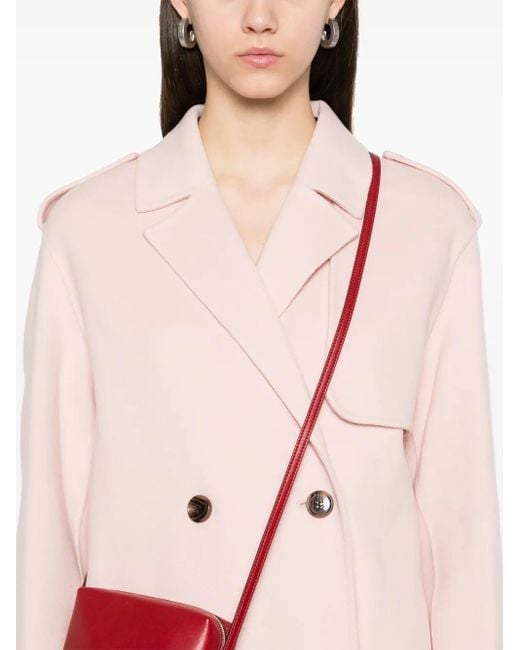 Theory Pink Double-Breasted Coat