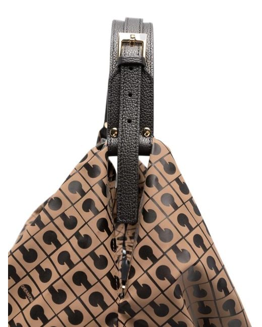 Gherardini Brown Monogram-Print Shoulder Bag