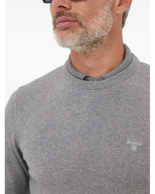 Pull Pima À Logo Brodé Barbour pour homme en coloris Gray