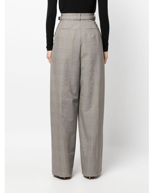 Pantalon ample à taille ceinturée Sportmax en coloris Gray