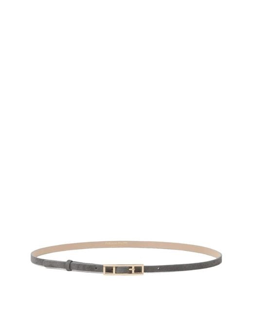 Fabiana Filippi White Rectangular-Buckle Belt