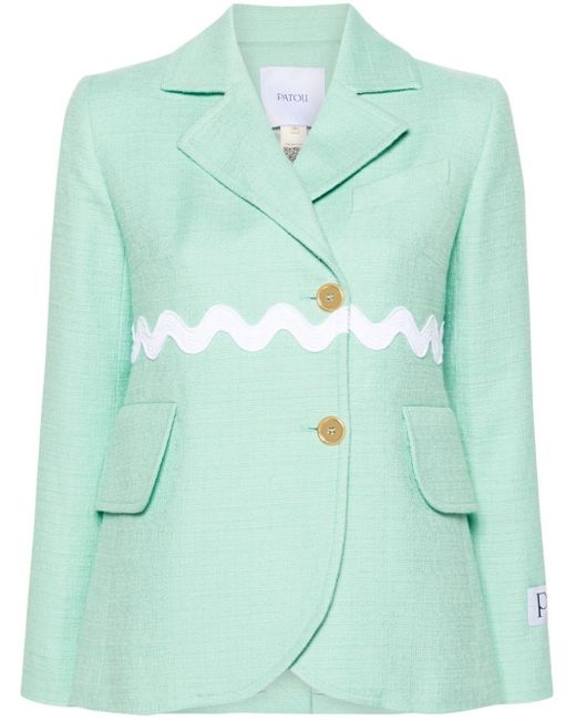 Patou Green Tweed Blazer