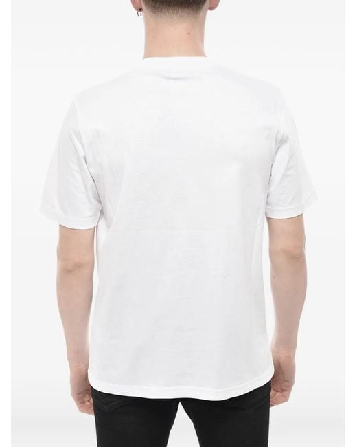 DIESEL White T-Just-Small Embroidered-Logo Crewneck T-Shirt for men