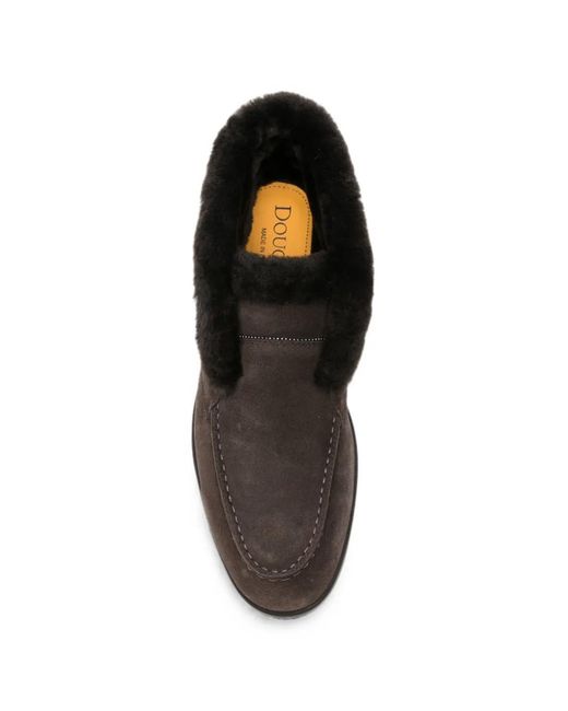 Doucal's Brown Joanne Rs Shearling-Trim Boots