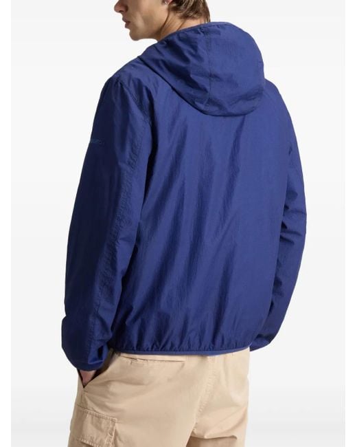 Woolrich Blue Ultralight Hooded Jacket for men