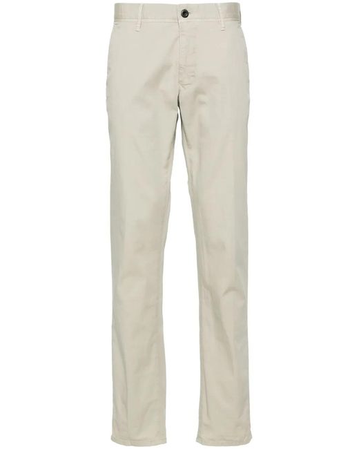Incotex Natural Mid-Rise Tapered Trousers for men