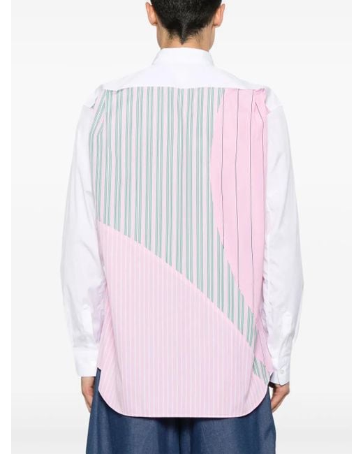 Camicia Con Design Patchwork di Comme des Garçons in Pink da Uomo